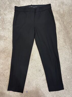 J.Crew High-rise Cameron Pant Black Stretch Straight Leg Ankle Cropped 12